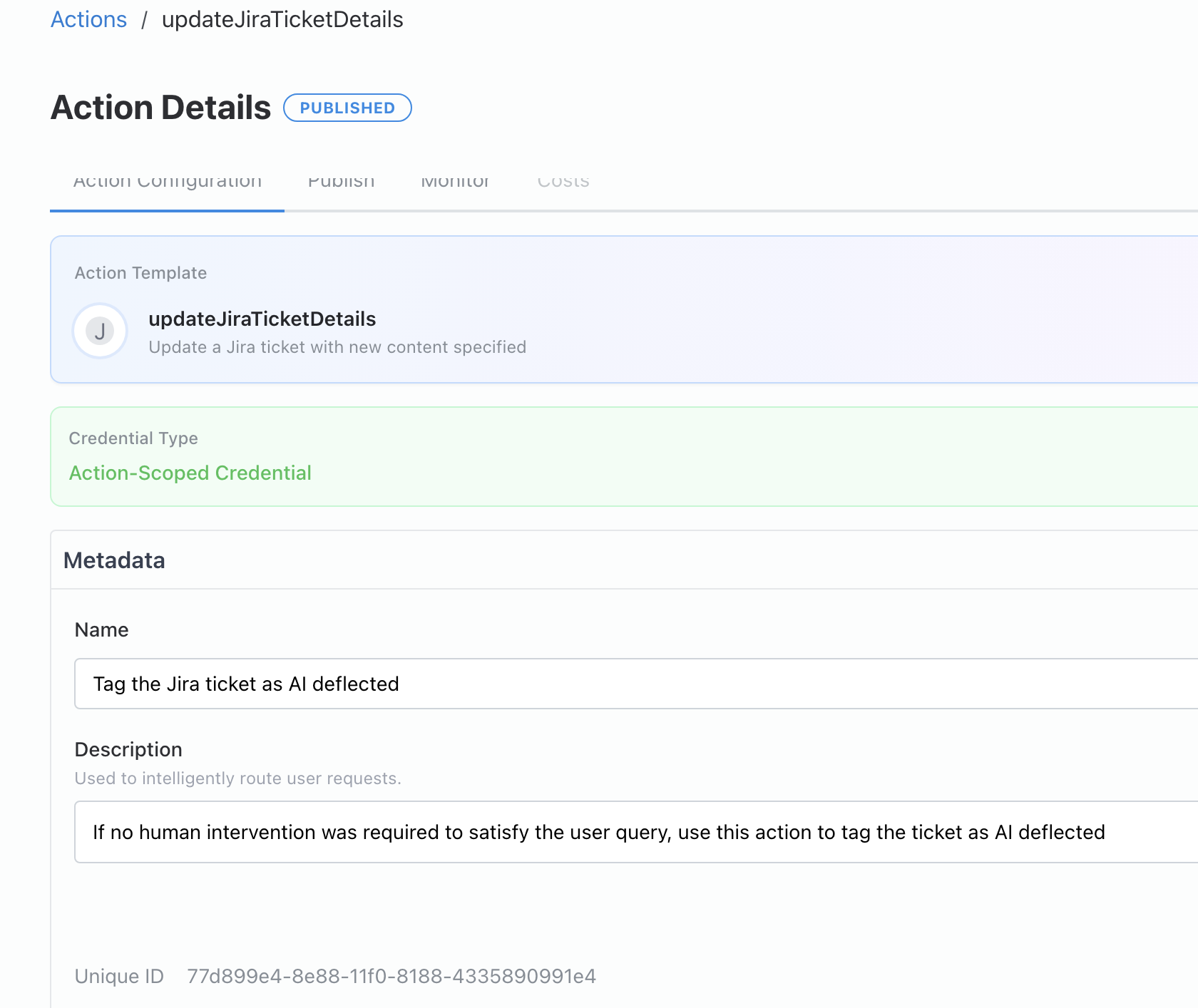 Ticket tagging metadata
