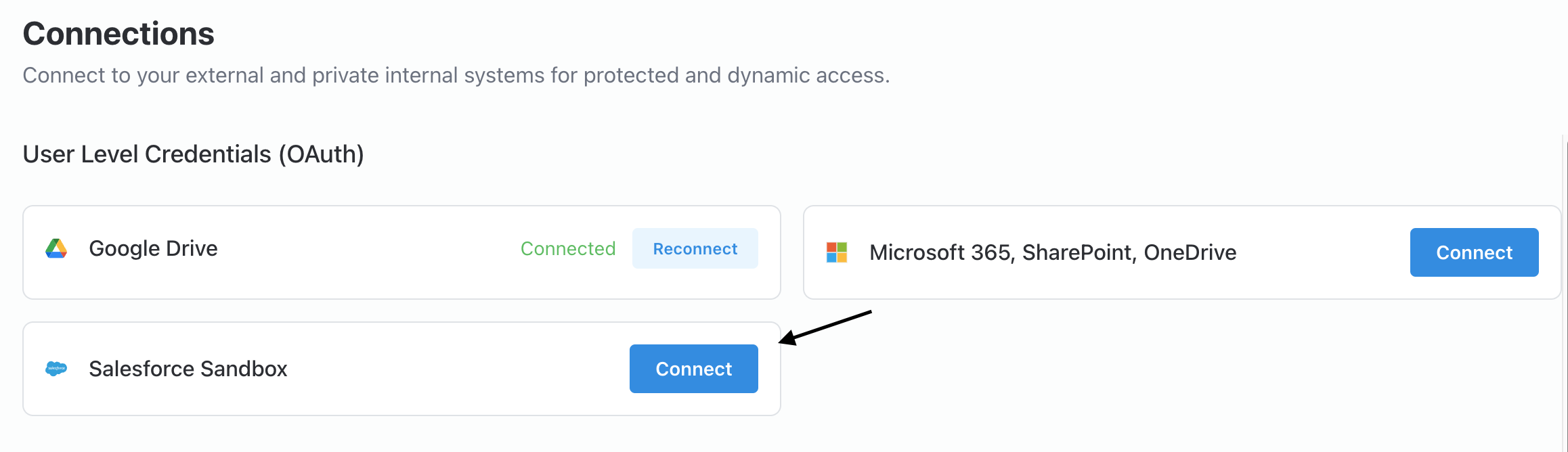Connect to Salesforce Sandbox
