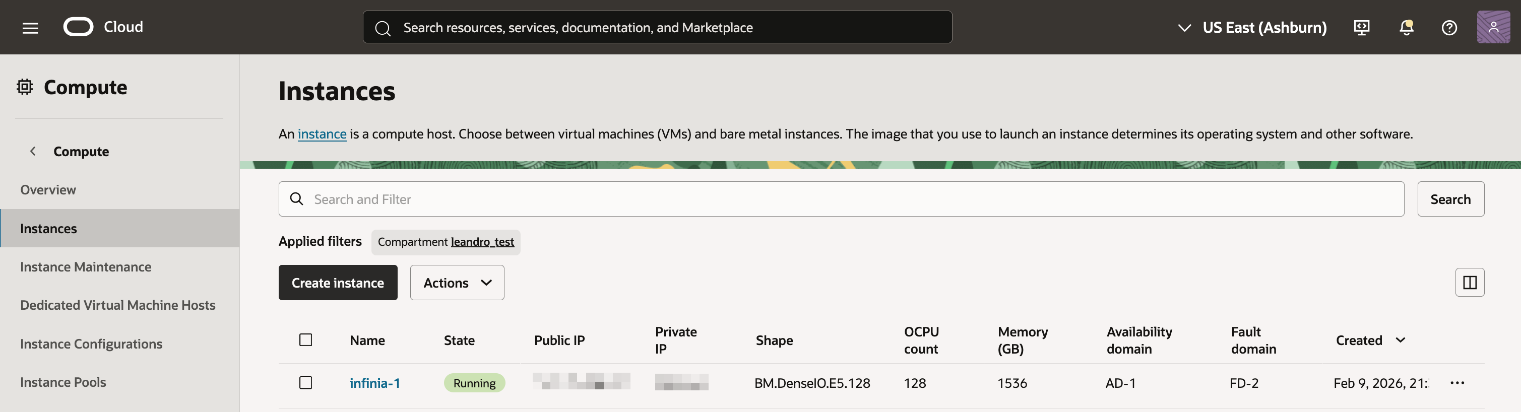 instances_infinia_server_list