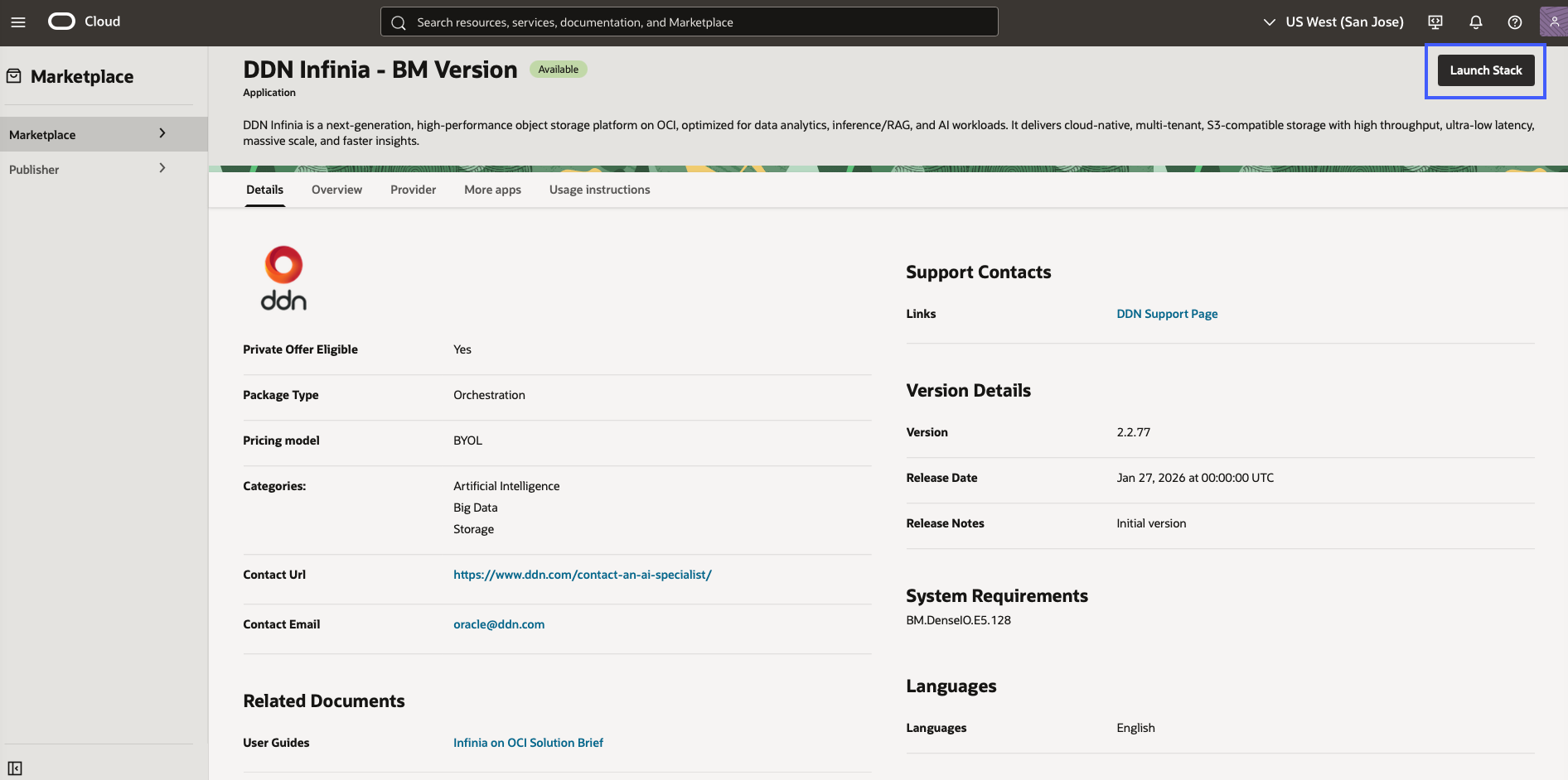 console_infinia_BM_details