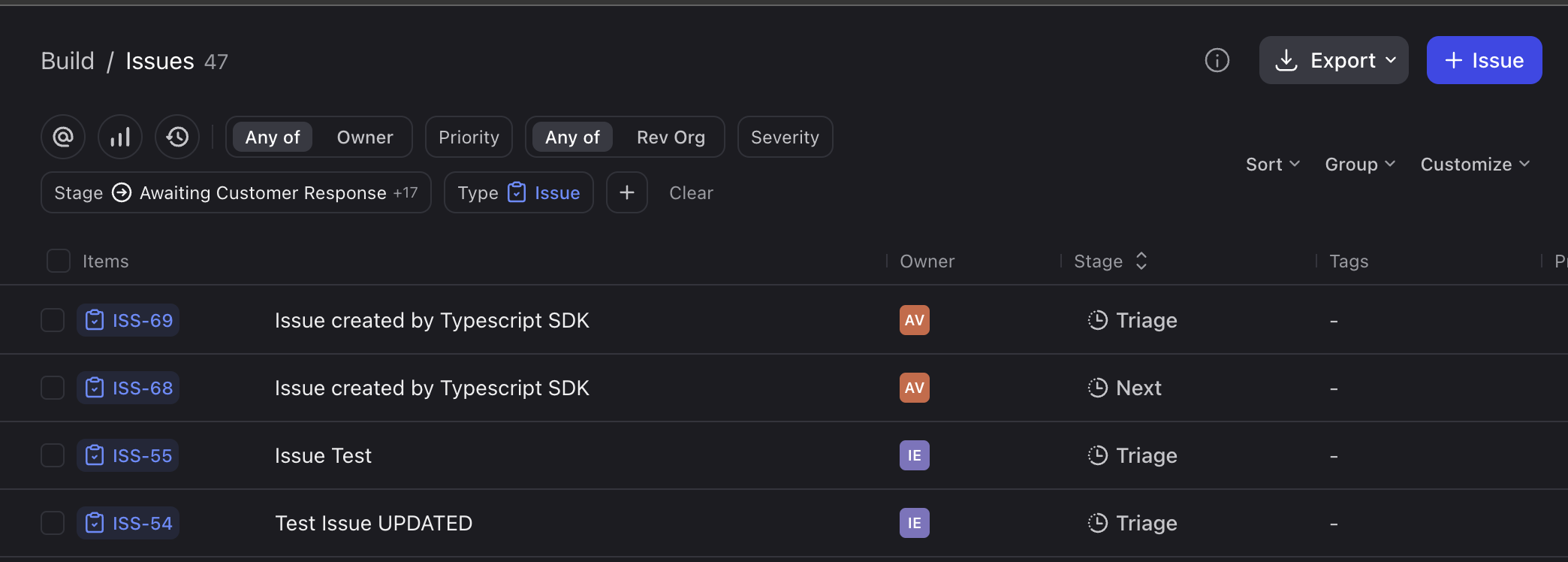 Display ID in DevRev UI