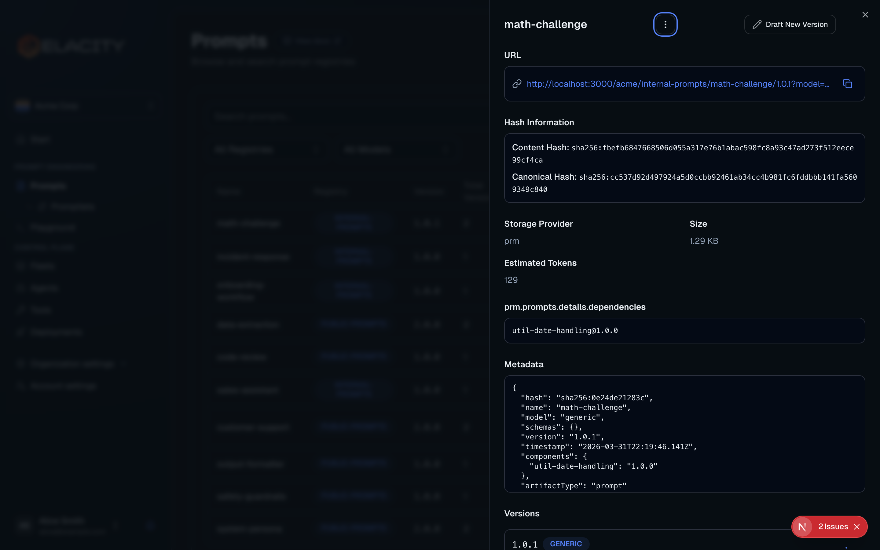 Publish a prompt to the registry
