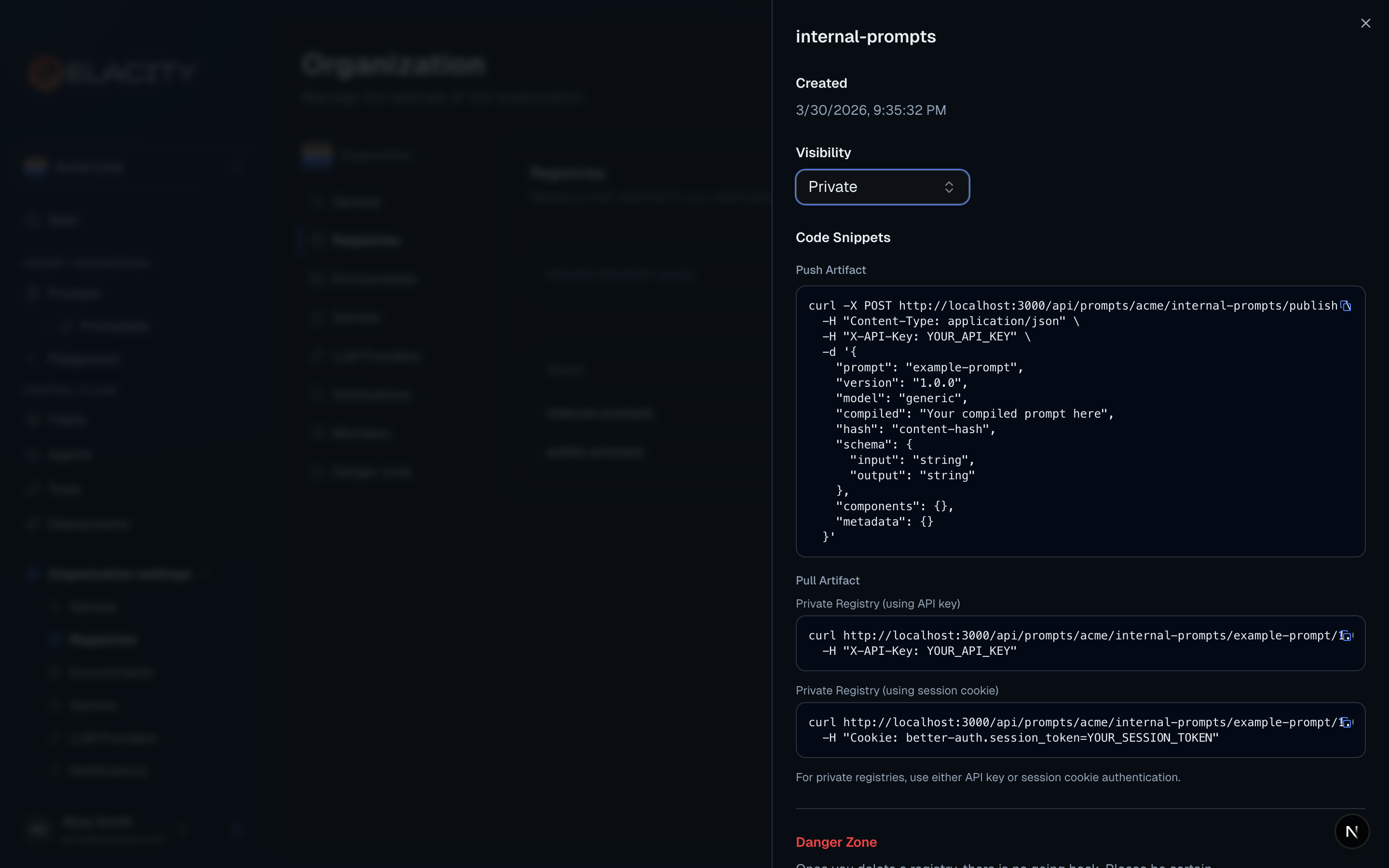 Create a new registry