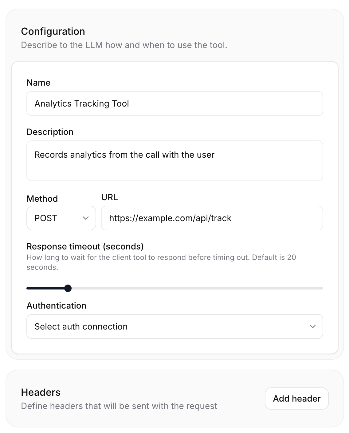Tool Auth Connection