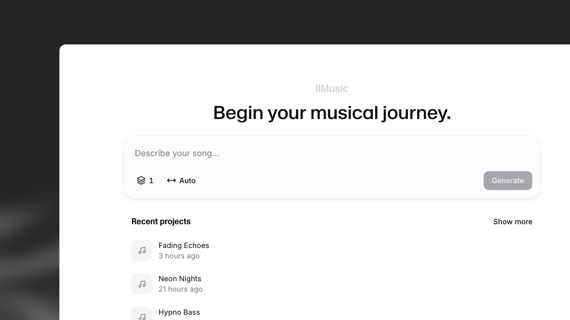 Music product feature