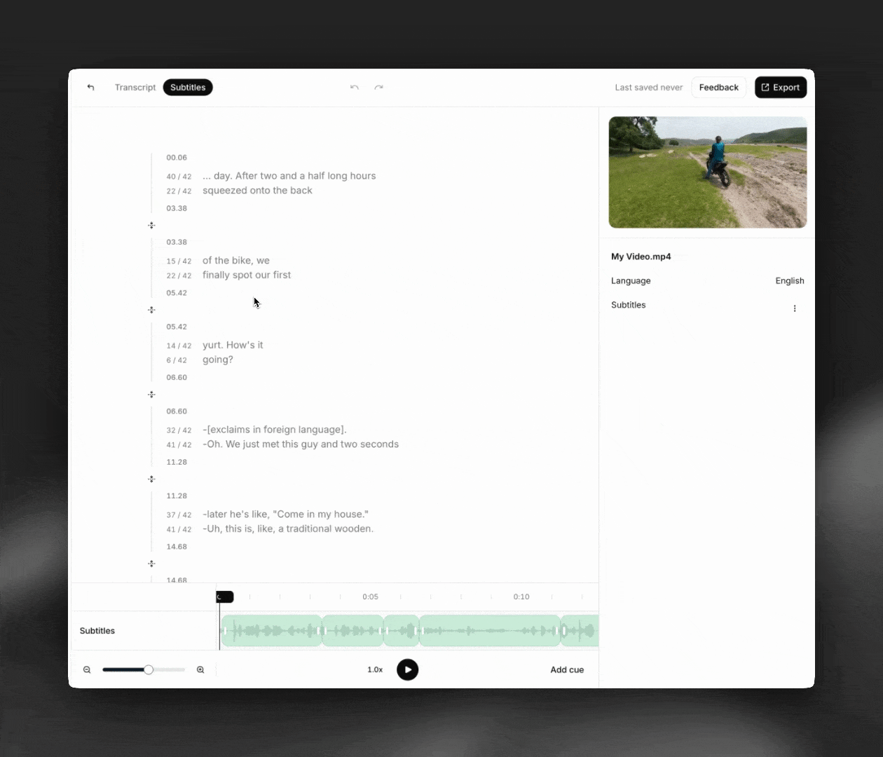 Add/remove segments