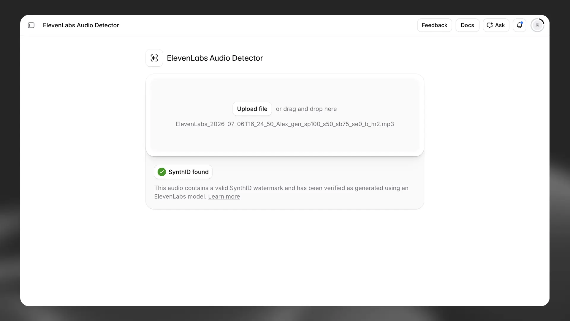 Audio detector
