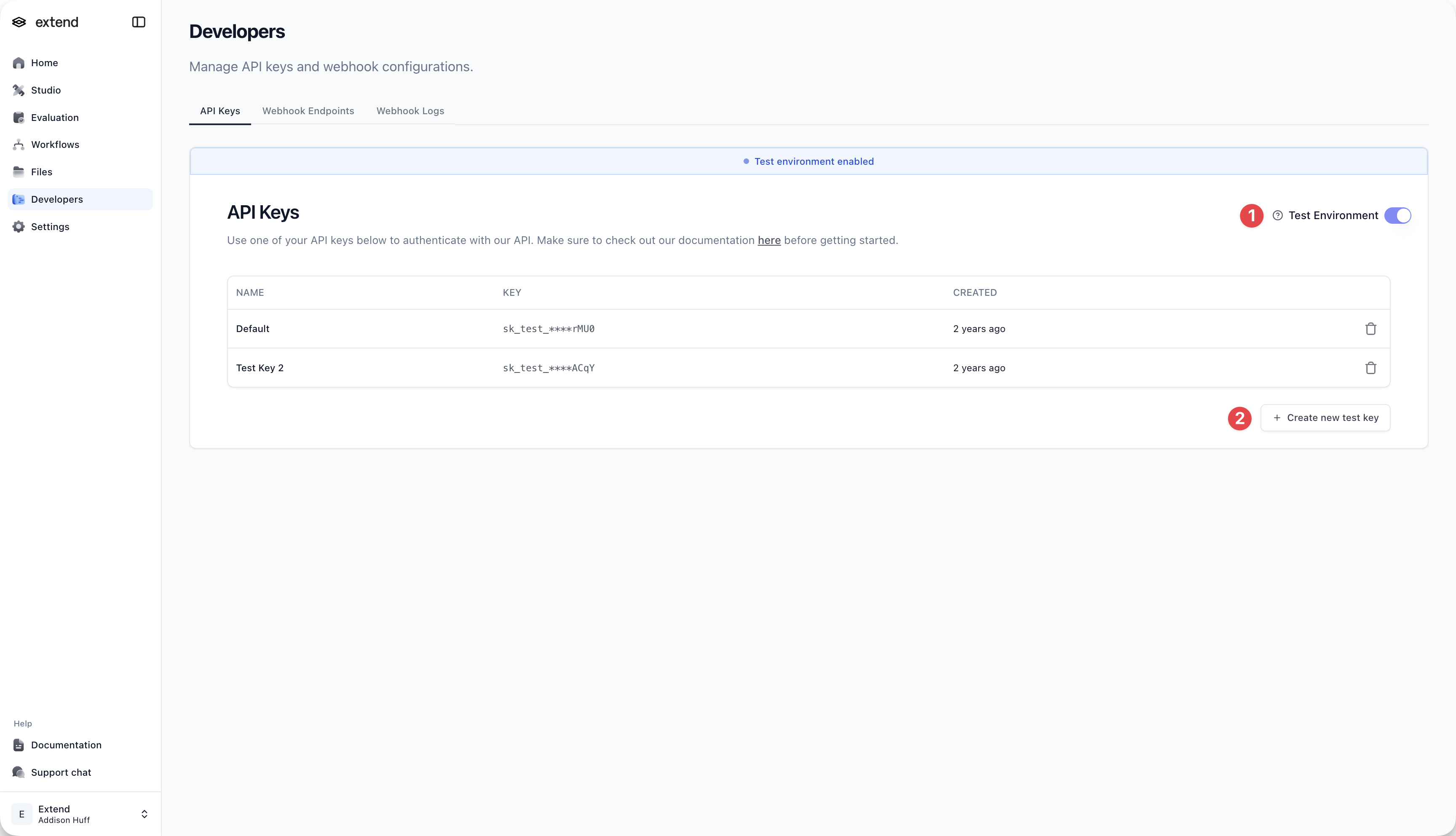 Test Environment Dashboard