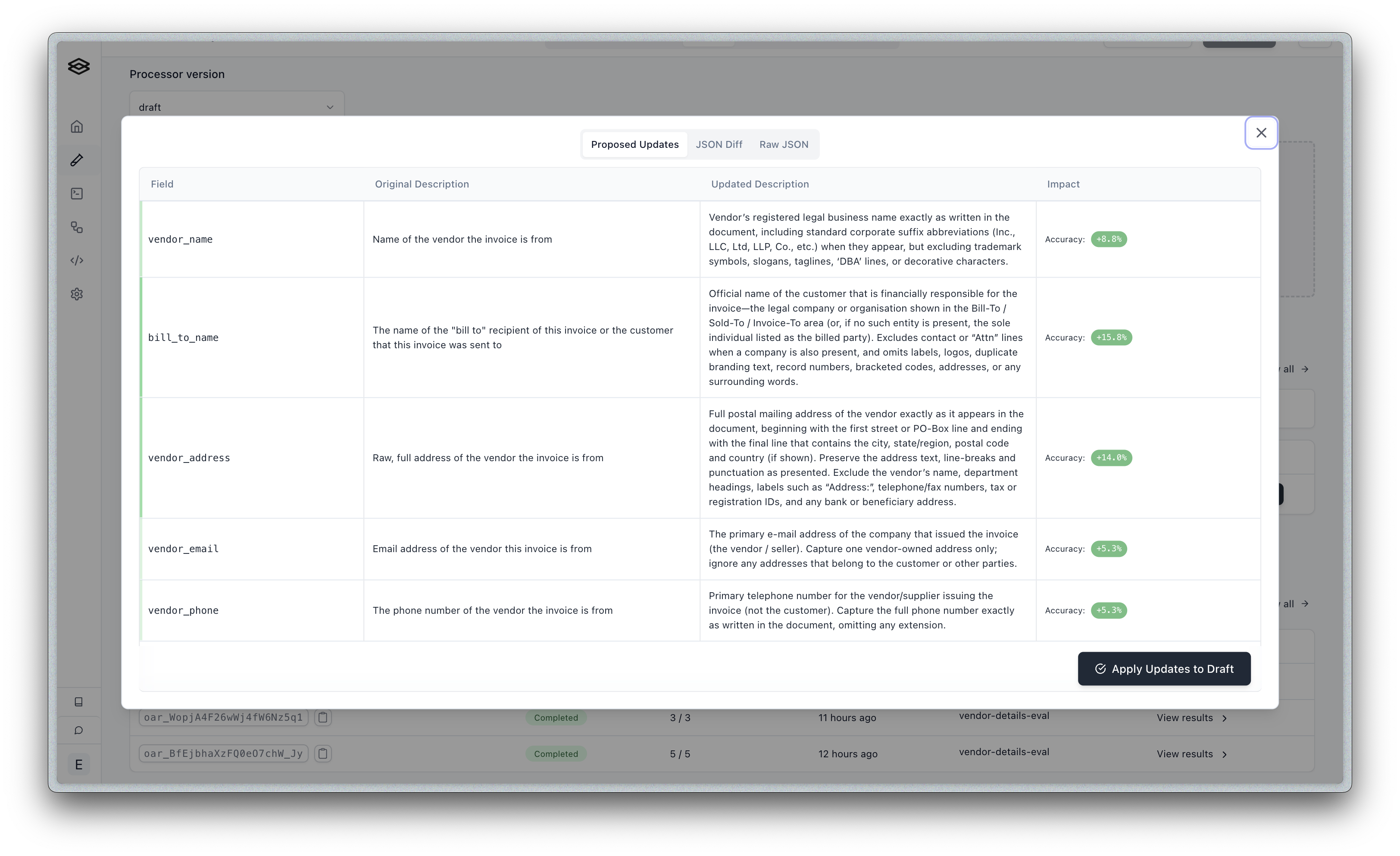Composer agent results for extract