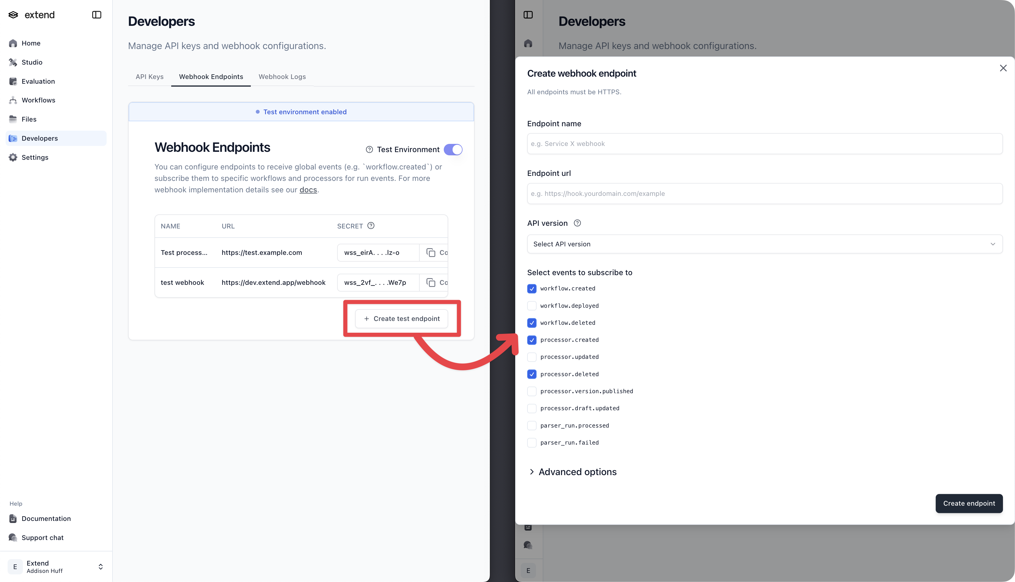 Webhook Configuration