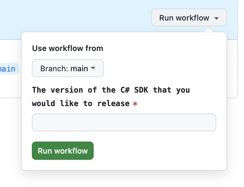 Running C# publish workflow