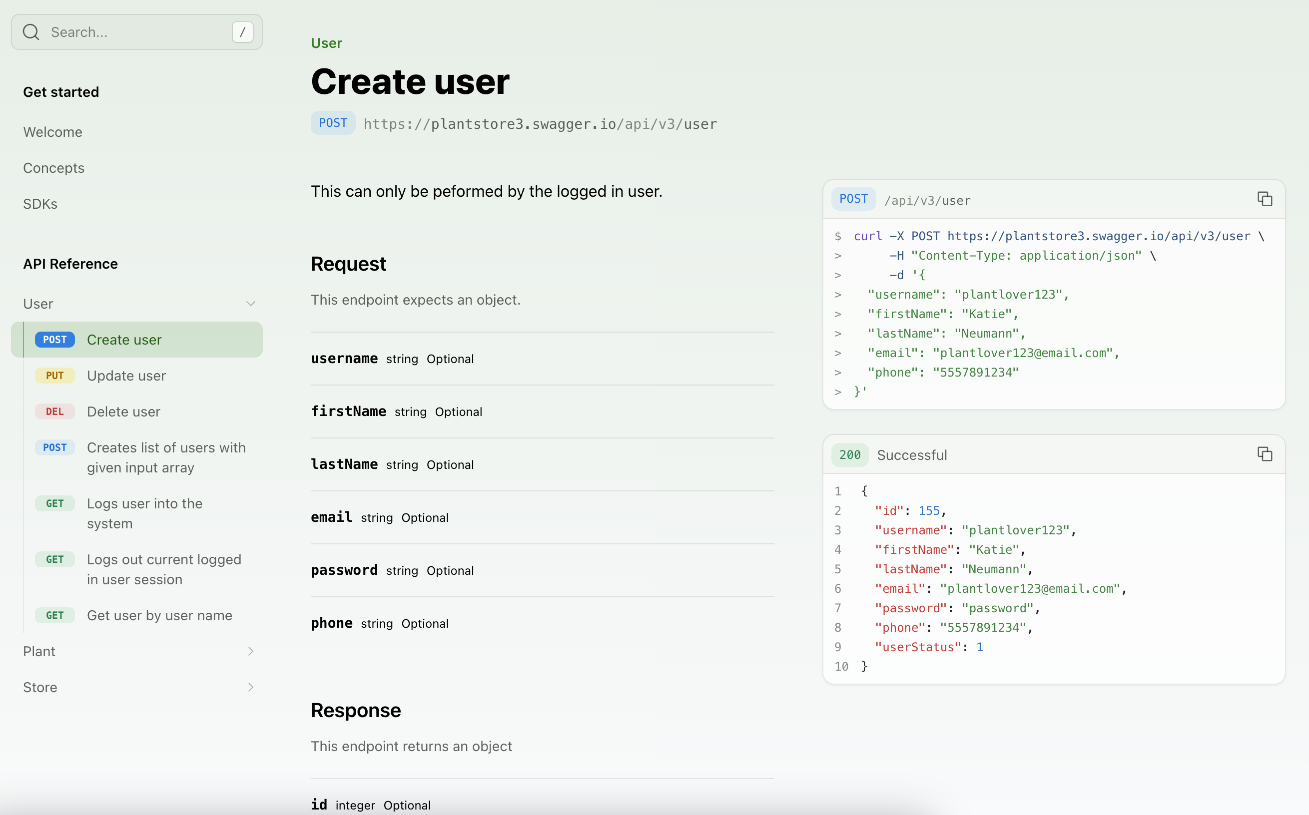 Content ordered in the API Reference