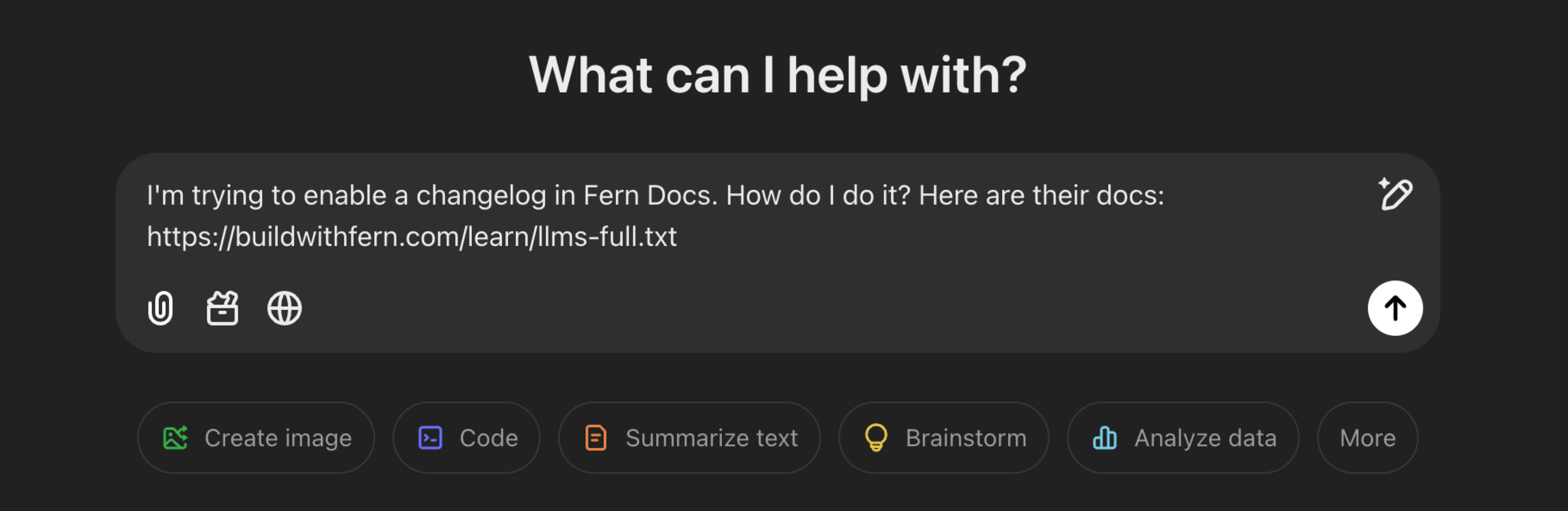 Example of using llms.txt