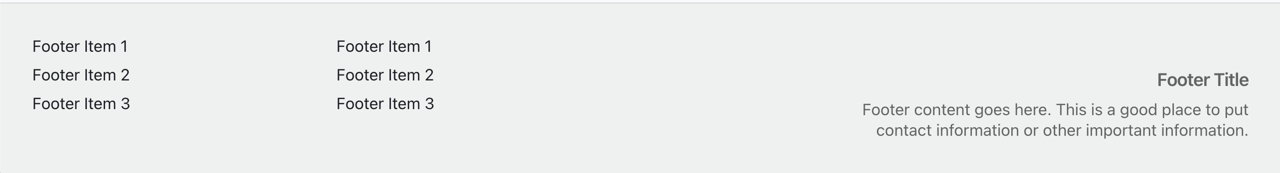 Custom footer