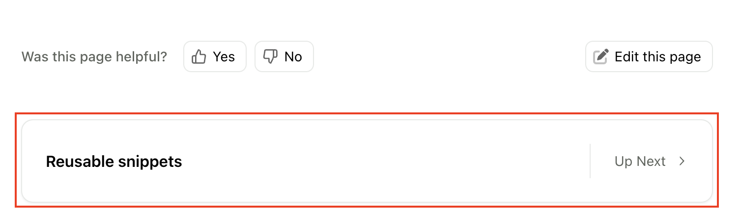 Navigation links feature