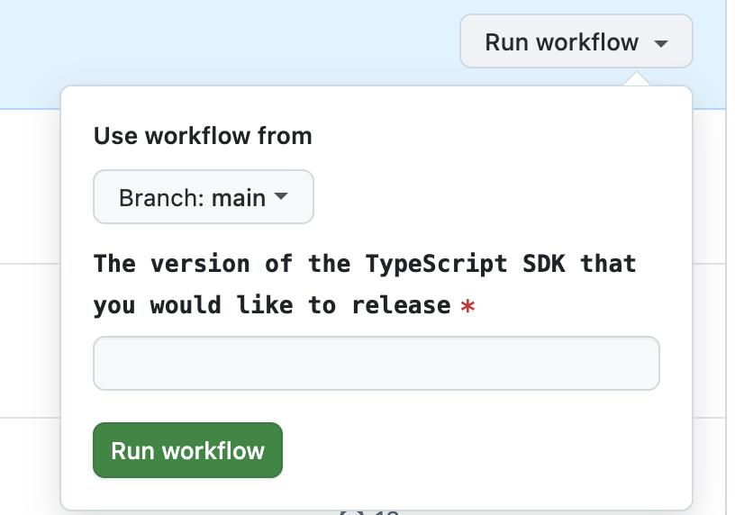 Running TS publish workflow