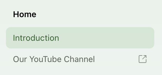 An external link within navigation