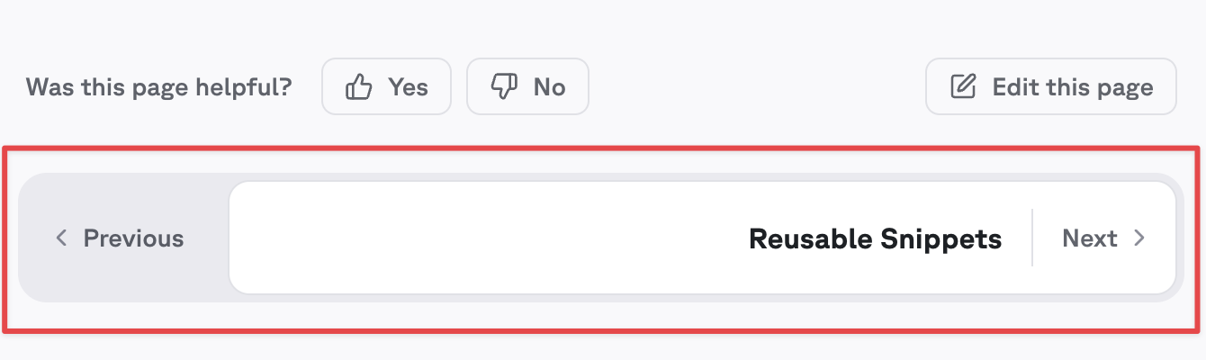 Navigation links feature
