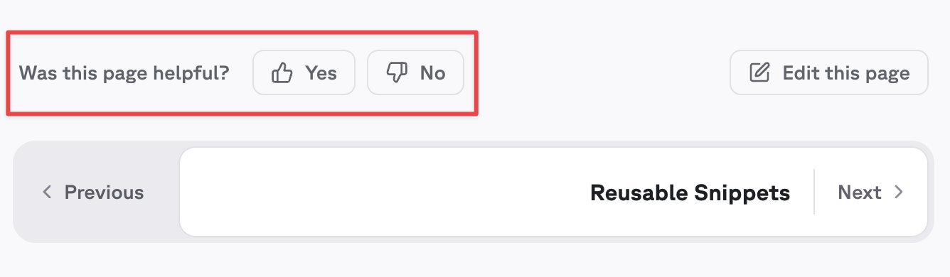 Leave feedback feature