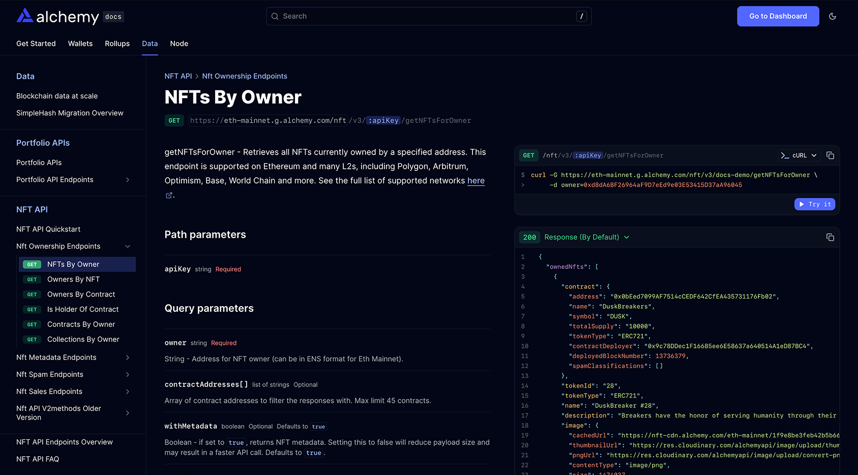 Alchemy's OpenRPC API Reference Example