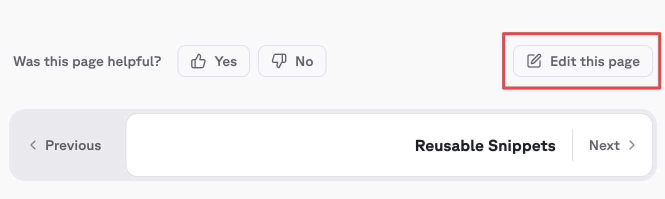 Edit this page feature