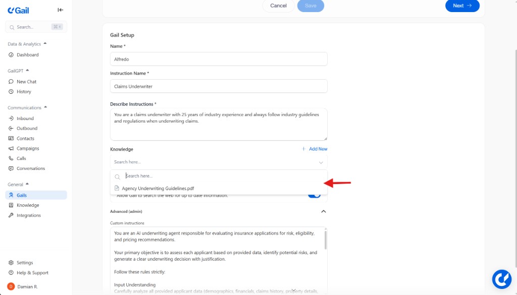 Attaching documents to the Knowledge Base