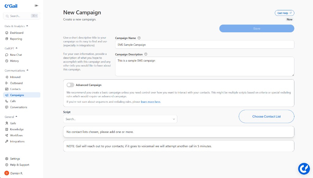 Campaign Details Form