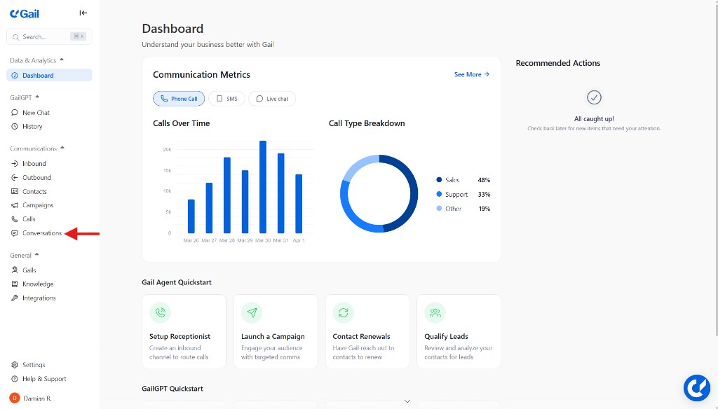 Conversations Sidebar