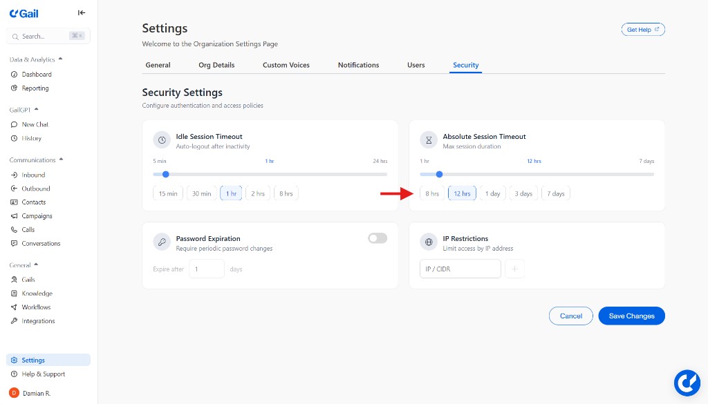 Absolute Session Duration