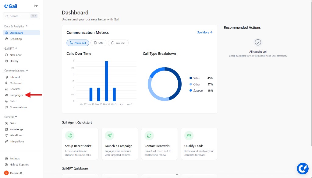 Campaigns Navigation