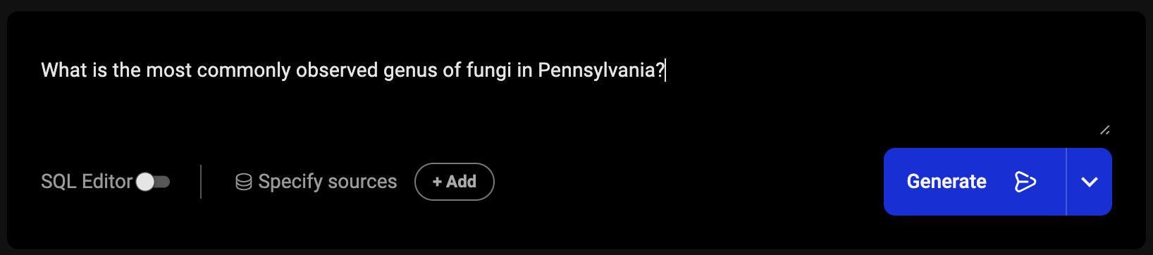 Asking a natural language question about your data