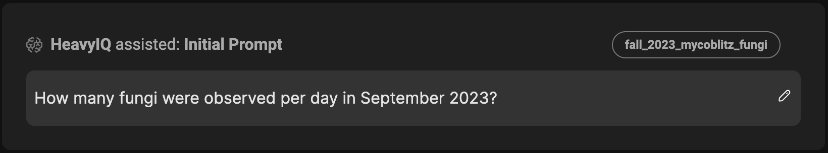 Hover over question to see edit icon, click to start editing