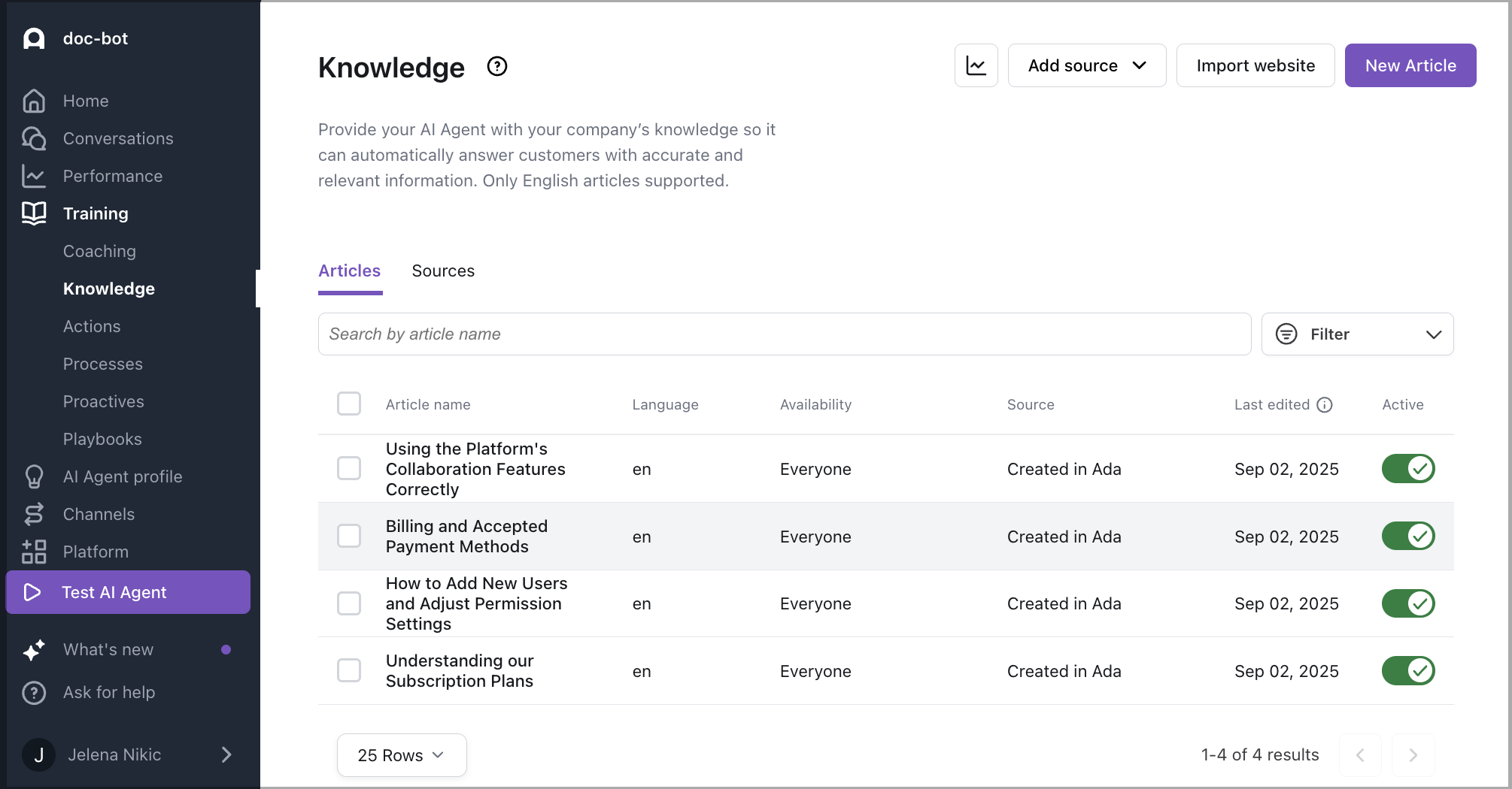 Add Knowledge