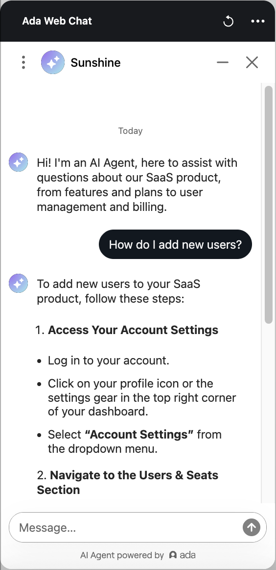 Test your AI Agent