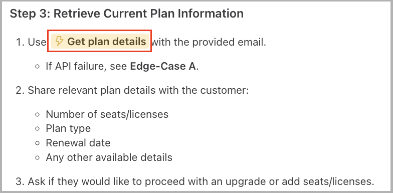 Reference your Action