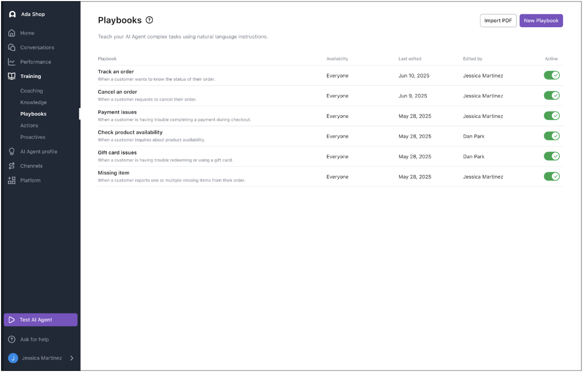 Playbooks: Quick start