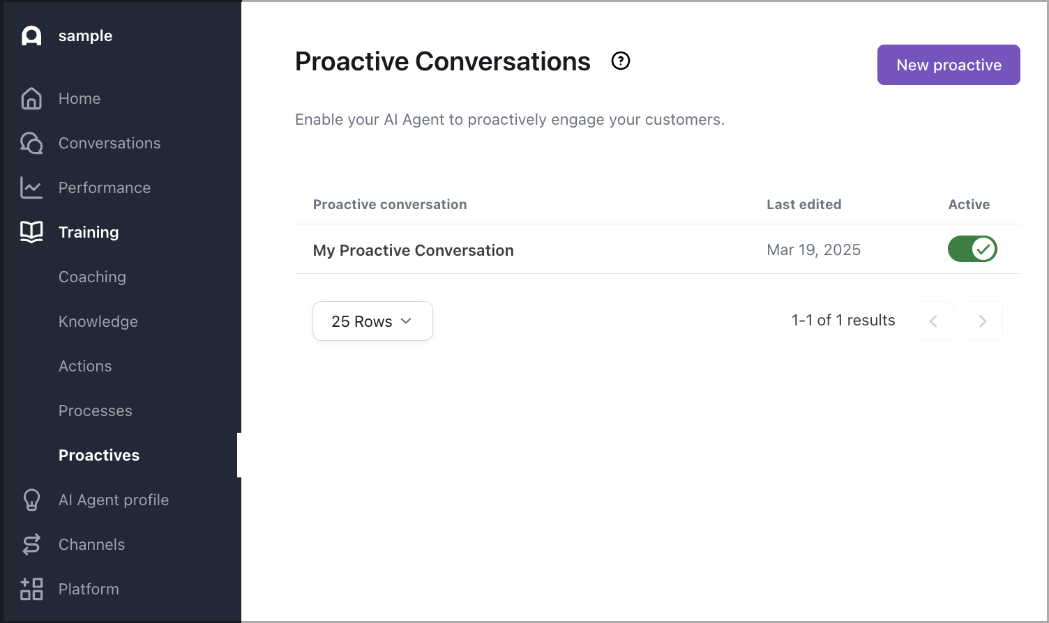 Proactive Conversations