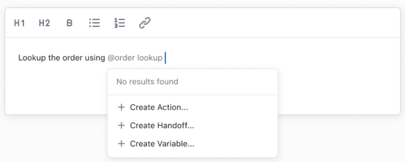 Playbooks: Create Actions and Handoffs