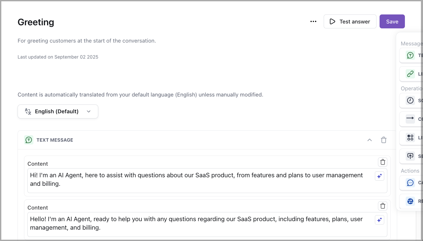 Customize your Greeting