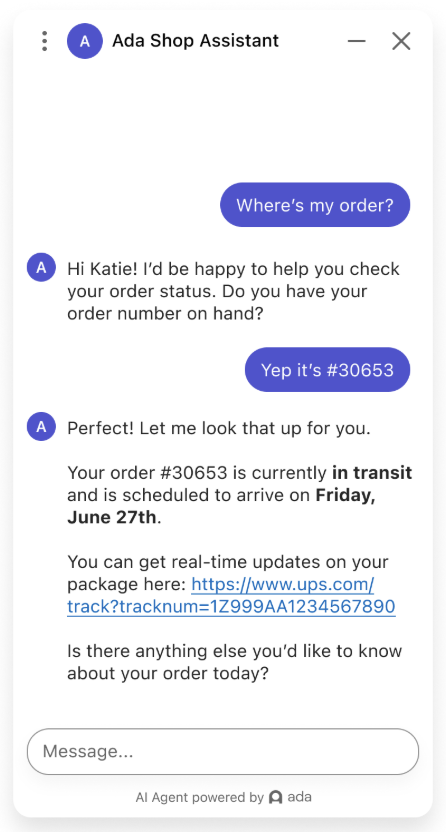 Customer experience example