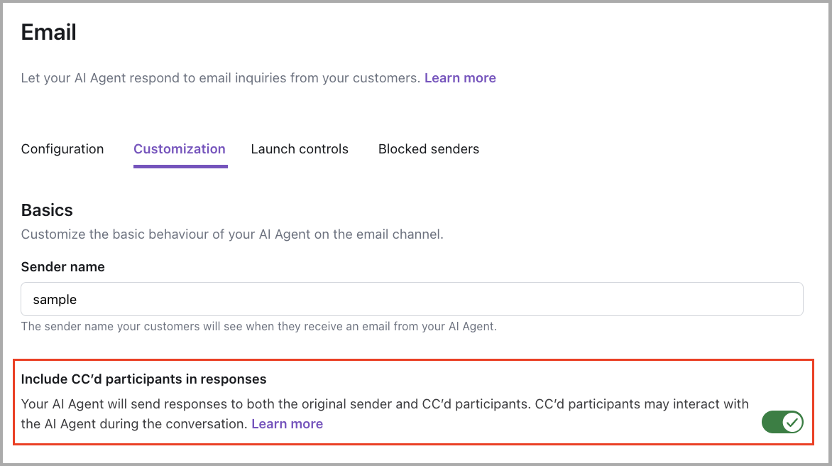 Configuring multiple participant conversations