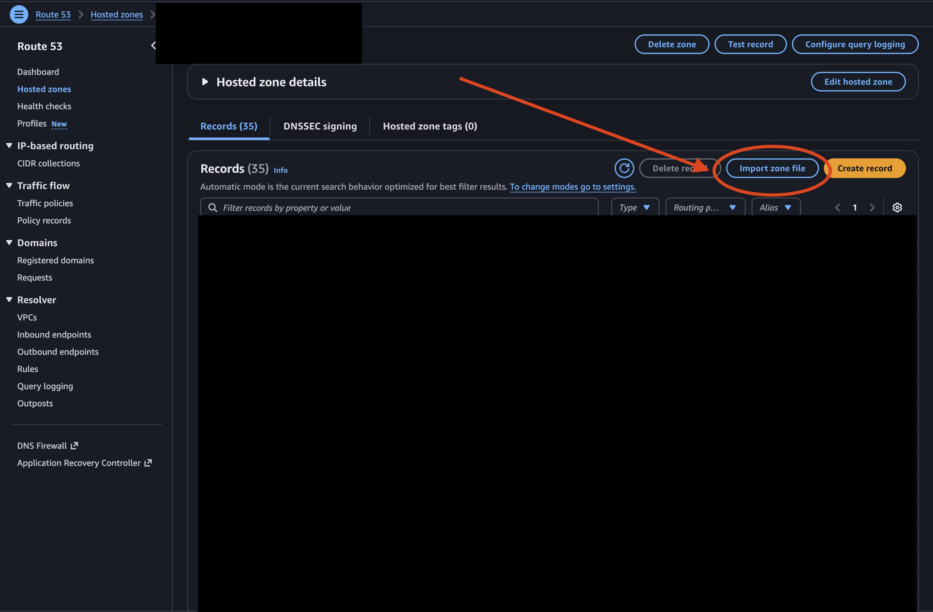 AWS Route 53 BIND Import