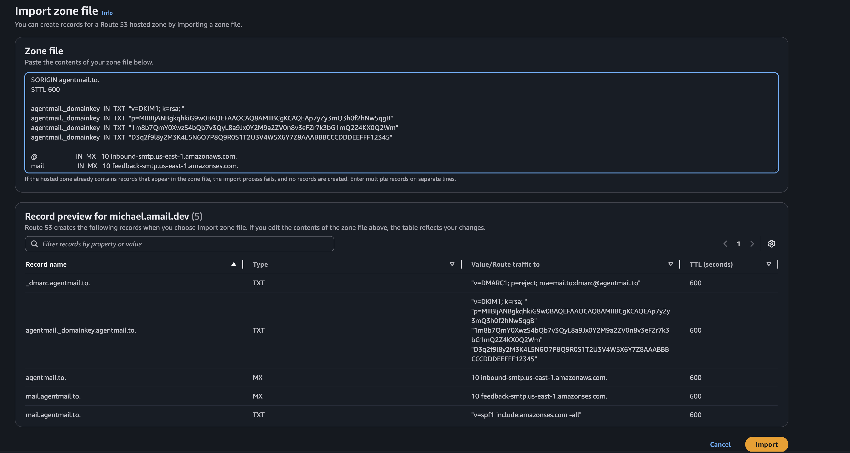 AWS Route 53 BIND Import