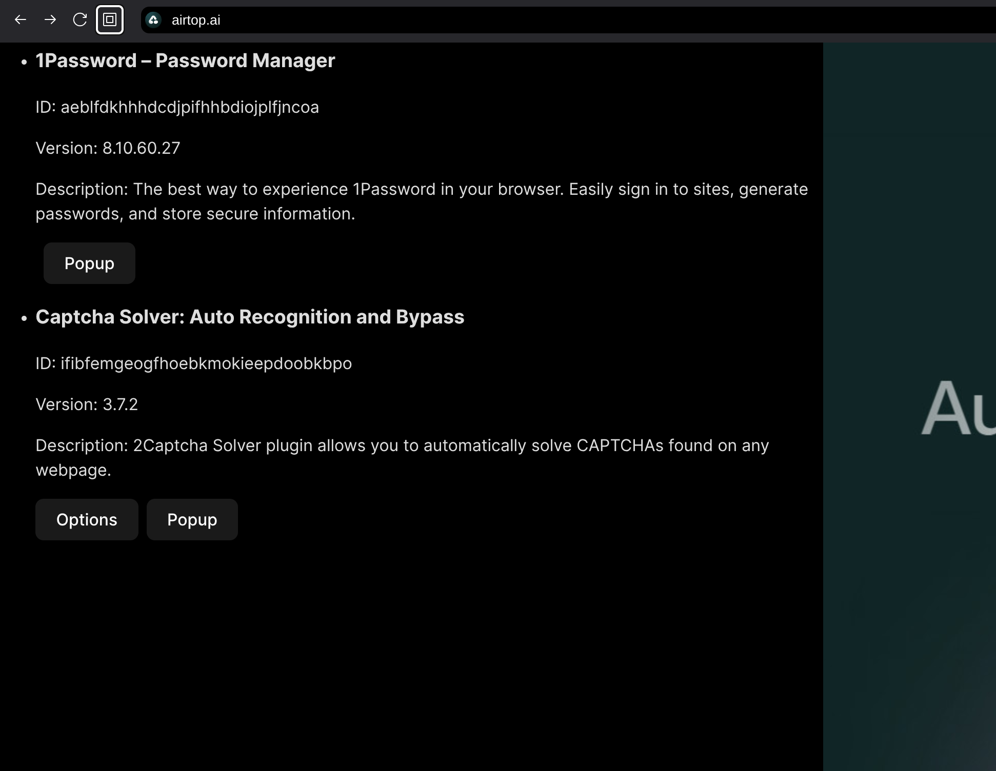 Extensions Configuration Embed