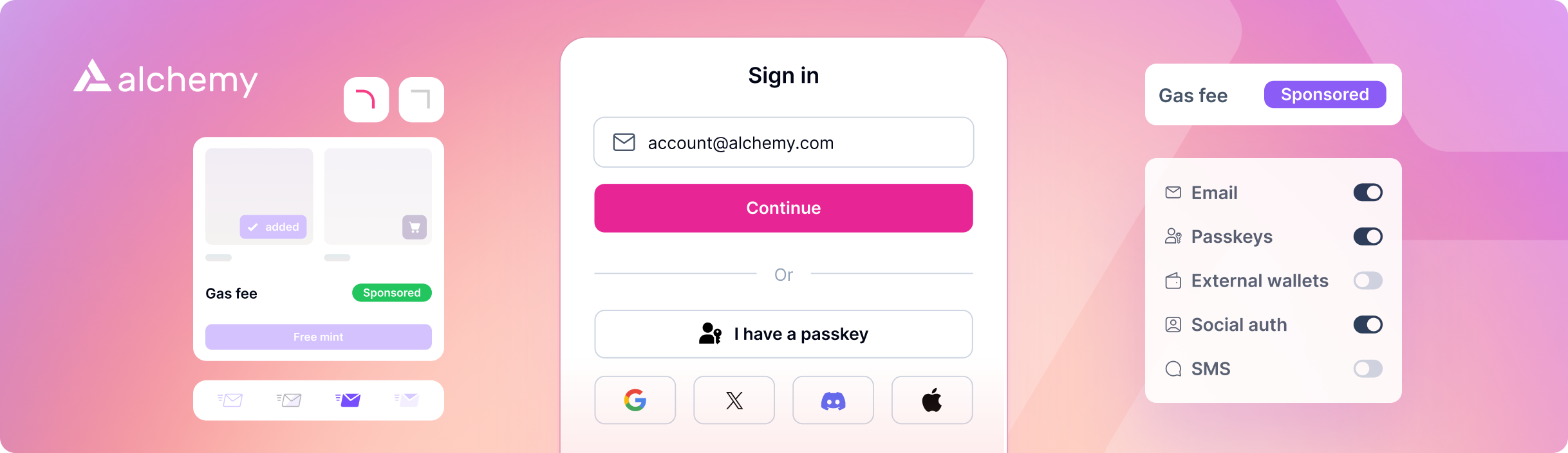 alchemy account ui overview