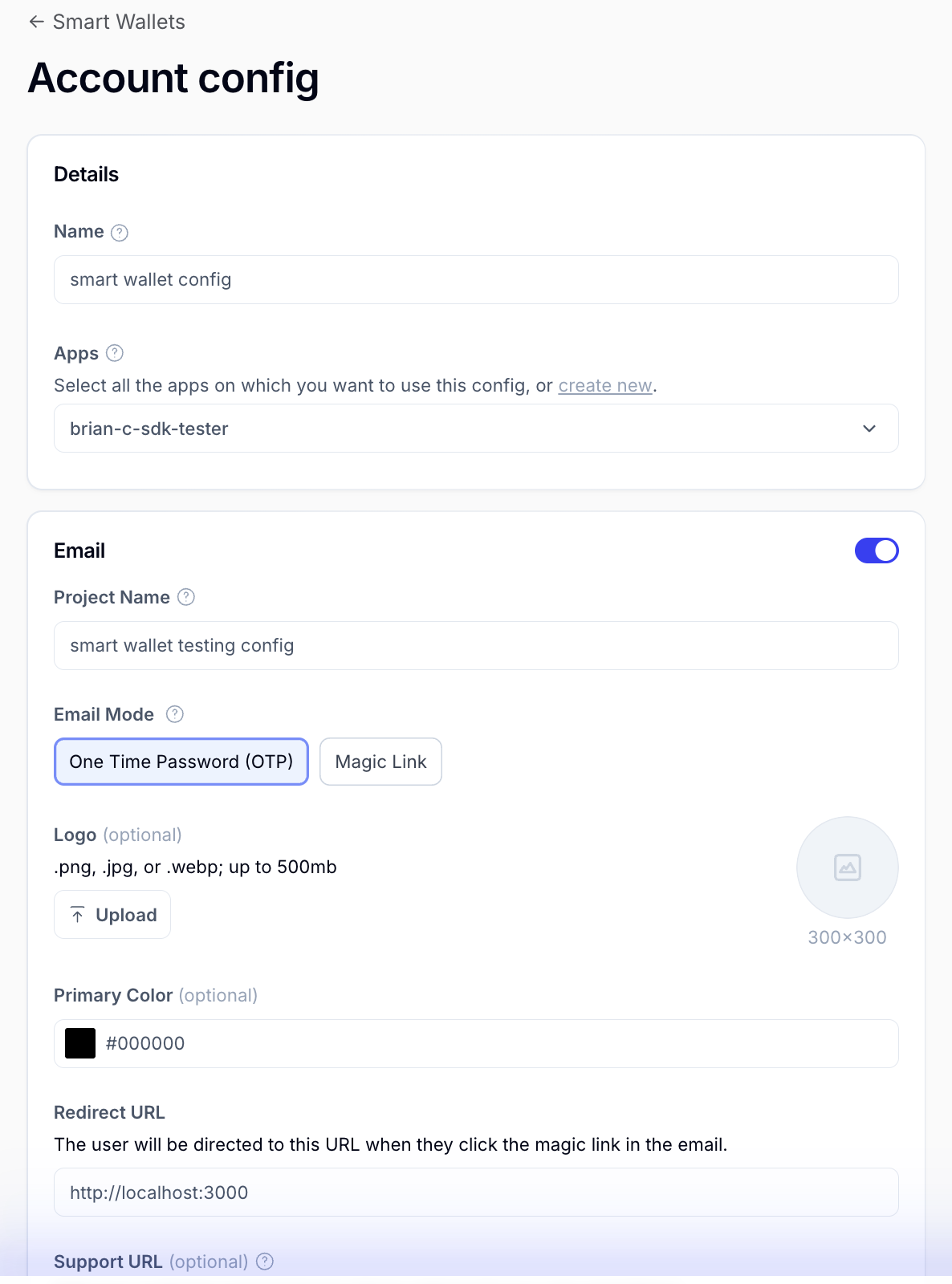Hyperliquid account config