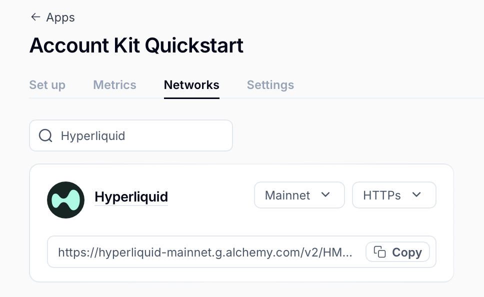 Hyperliquid dashboard support