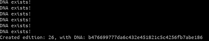 Output after generation