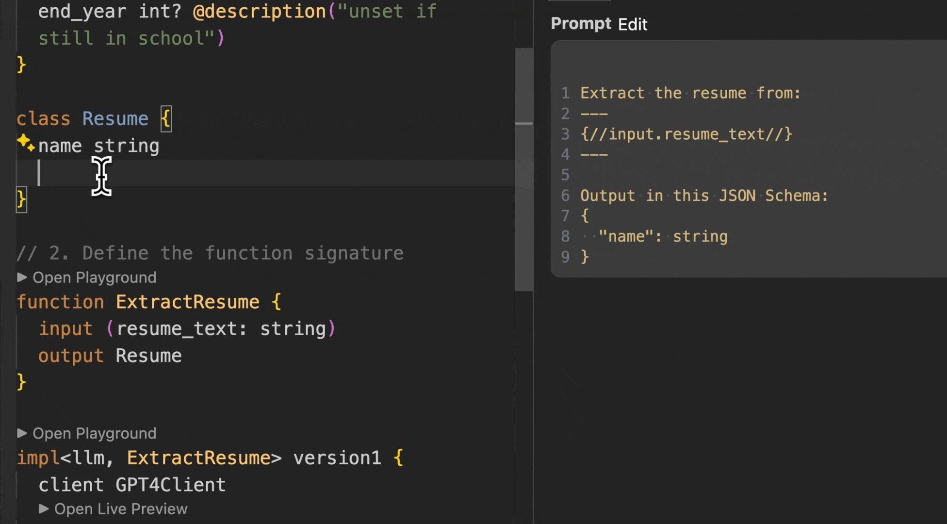 BAML prompt view updating in real-time as types change
