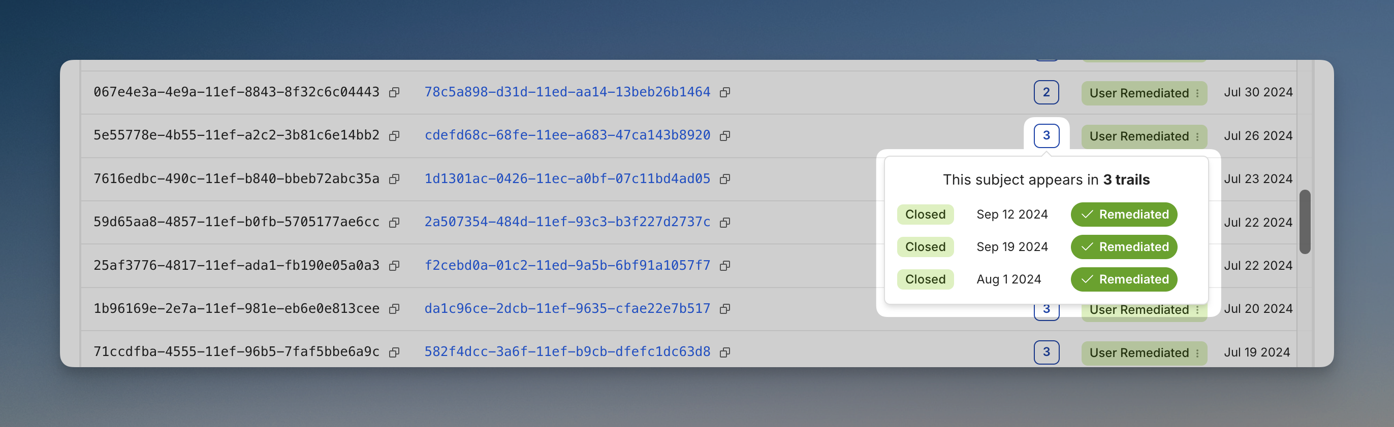 The Results Feature Trails